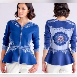 IVKO Embroidered Jacket 81512 (Marine) Women’s EU 40/US 10